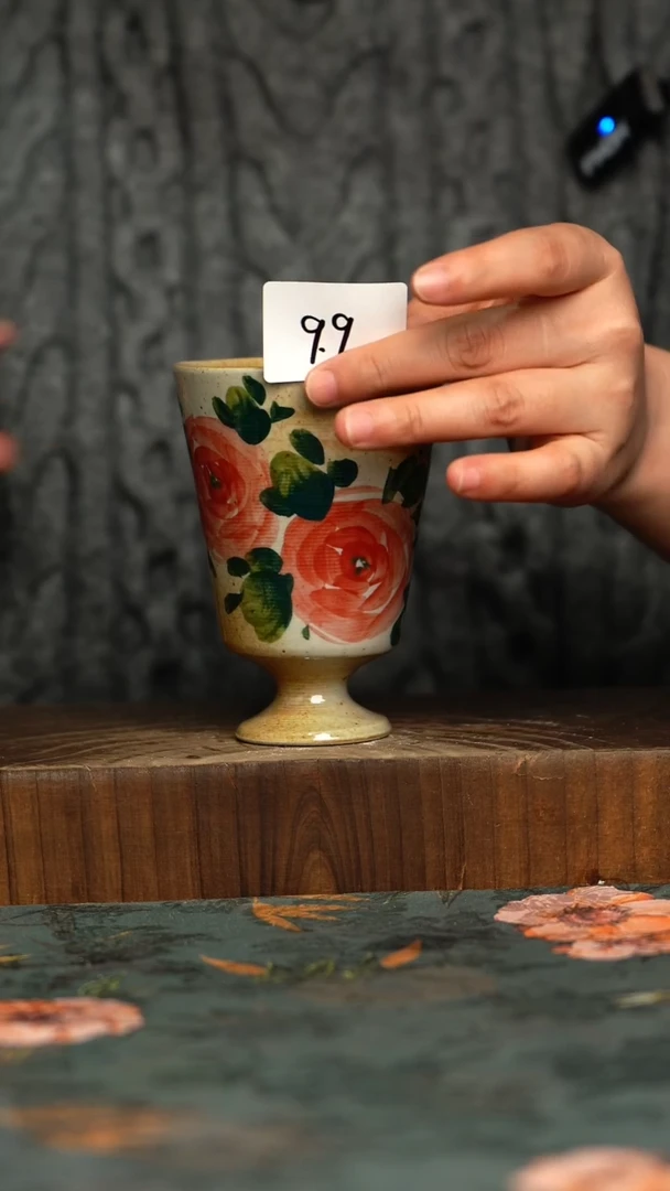 杯釉下彩手工手绘同款陶器