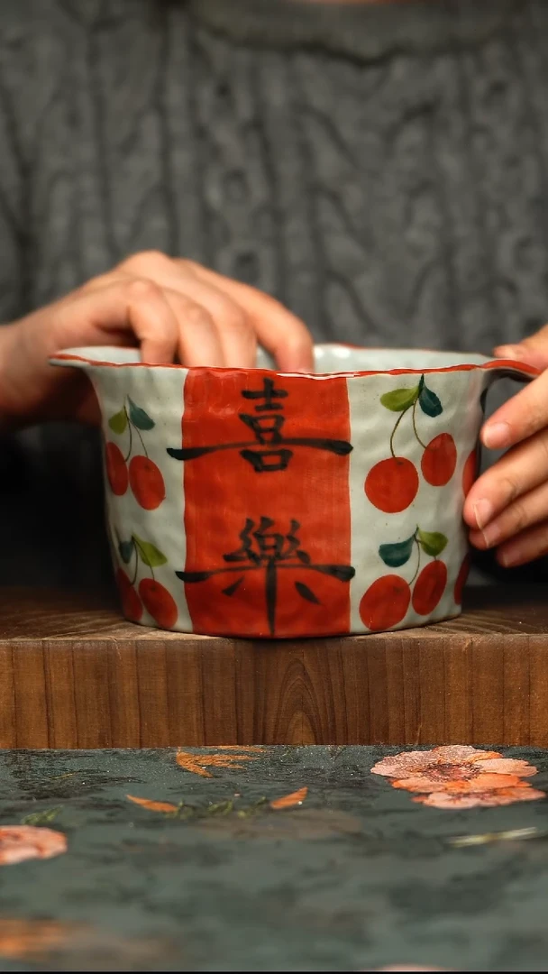 杯釉下彩手工手绘同款陶器