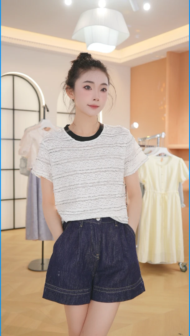 Z8307新品夏季女装气质上衣百搭显瘦短袖T恤女时尚