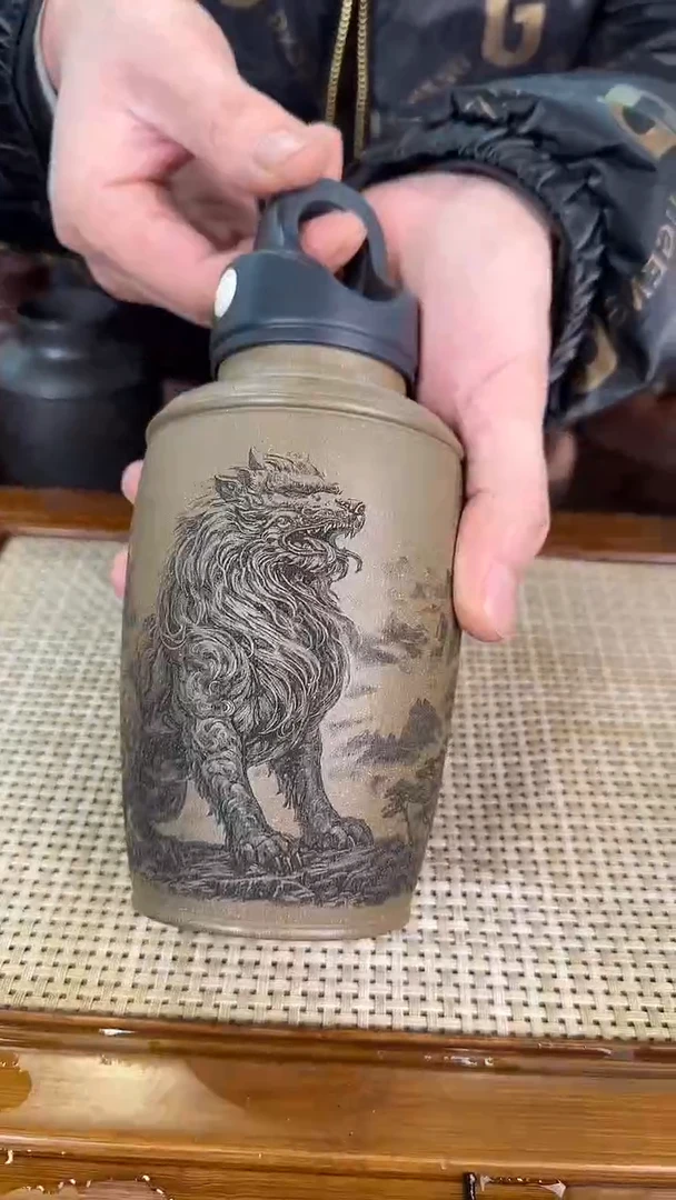 【闪购商品】紫砂茶杯微瑕 双层 蟹壳青 1