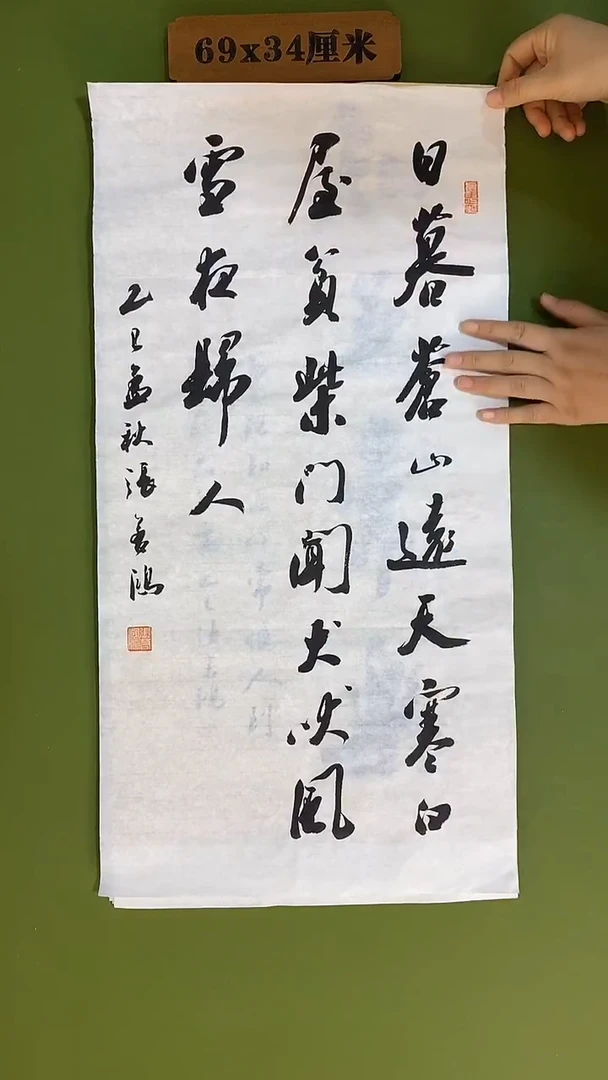书法书法 张若鸿 尺寸69cm*34cm