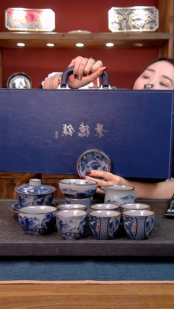 礼盒款11件套 老陶泥开片纹陶瓷茶具