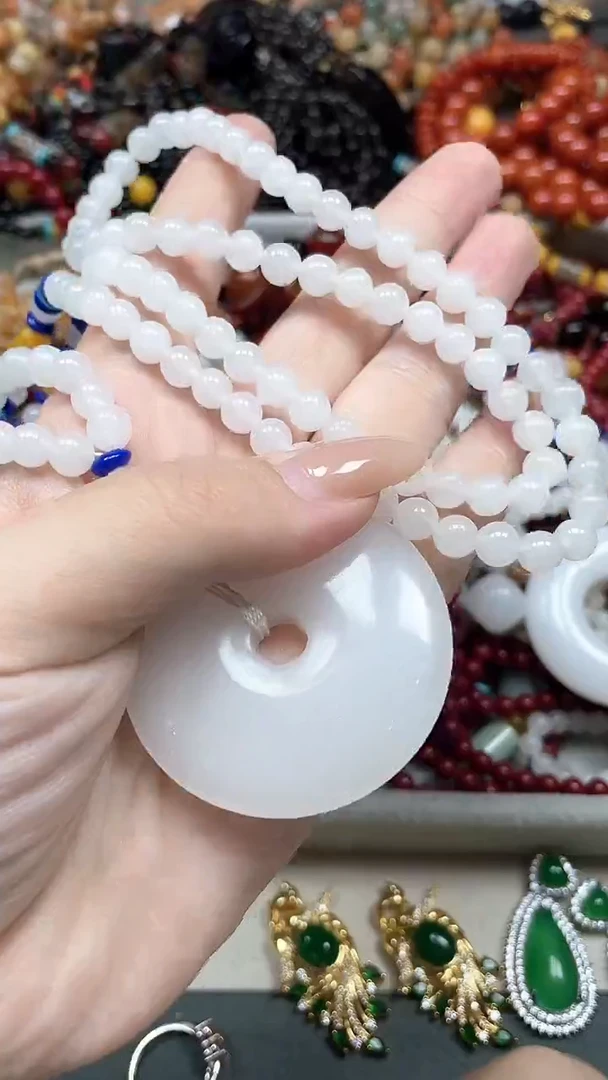 毛衣链未镶嵌石英质玉（金丝玉）多样性发货拍一发一