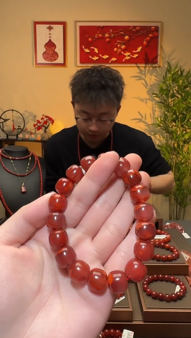 【闪购商品】南红玛瑙手串未镶嵌一条12mm+ 多样性发货