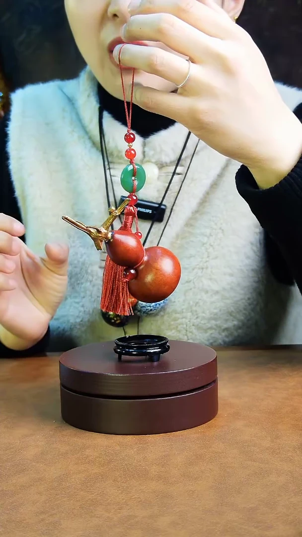 【闪购商品】118直播一物一图大漆酒葫芦送底座送挂绳