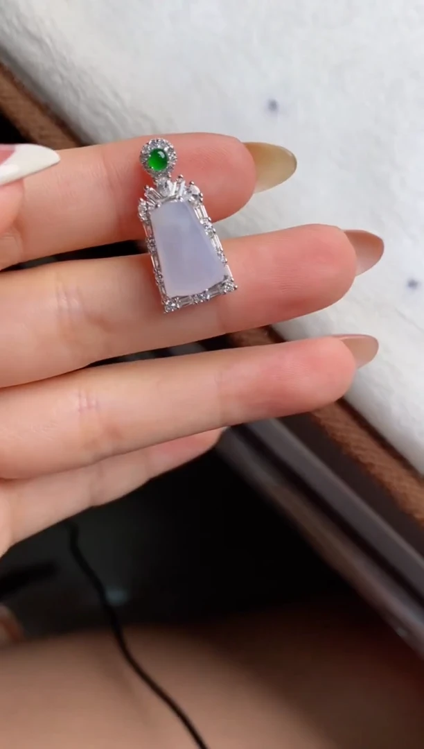 银S925镶嵌戒指翡翠巧****干天然A货翡翠