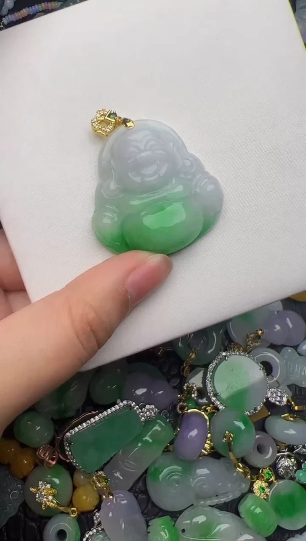 翡翠未镶嵌颈饰天然缅甸翡翠吊坠