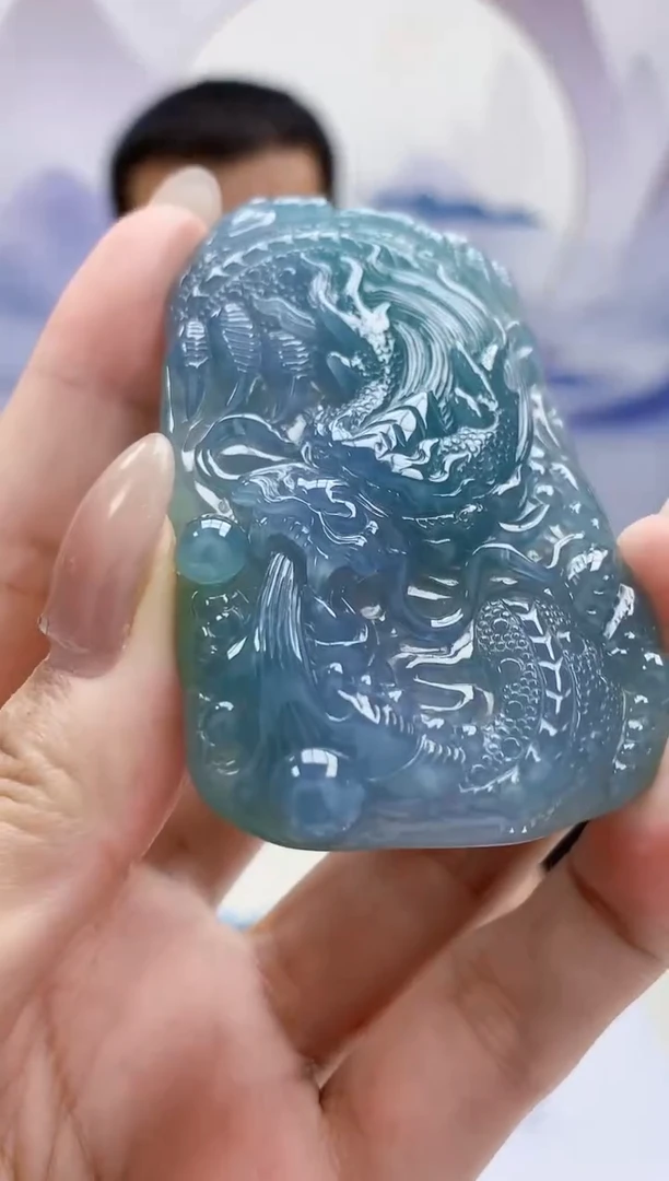 定制翡翠未镶嵌4898MM-毛货挂件314