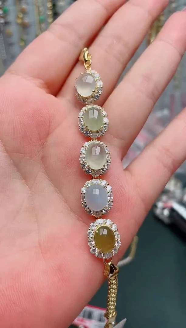 翡翠银S925镶嵌吊坠(不含链)、