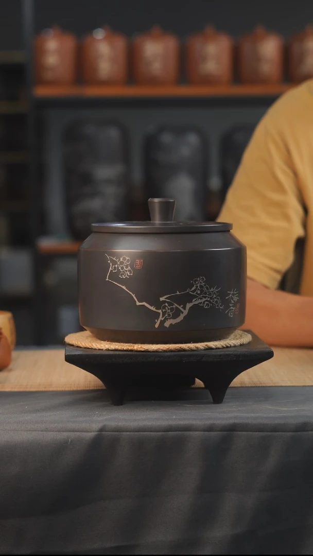 云水山涧建水紫陶微瑕357g醒茶罐 M10 028