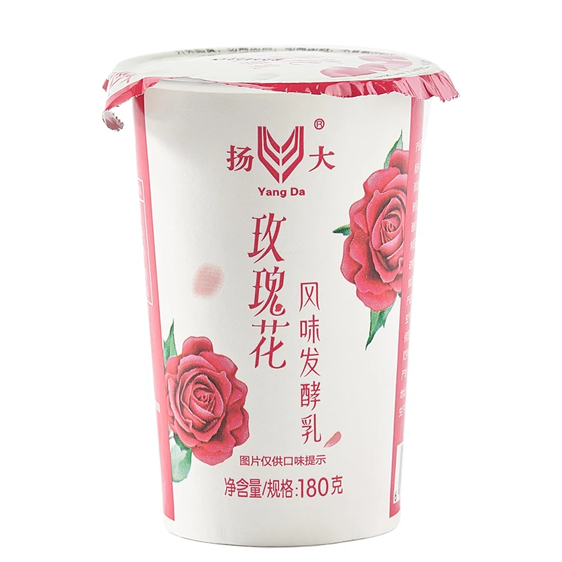 扬大酸奶玫瑰花风味发酵乳180克/杯*10杯