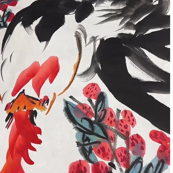 橱窗展示/齐派艺術/崔晓军/宣纸国画/带证书