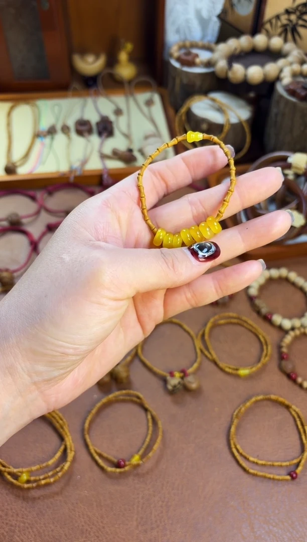 手串桃核桃源行 竹节七宝福禄