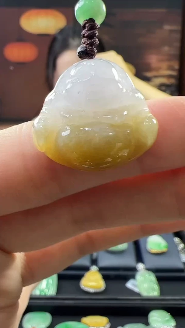 未镶嵌挂件翡翠佛公手机挂