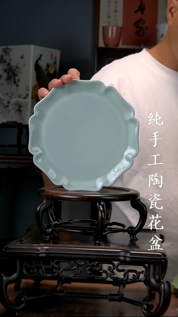 惜*景德镇陶瓷手工花盆