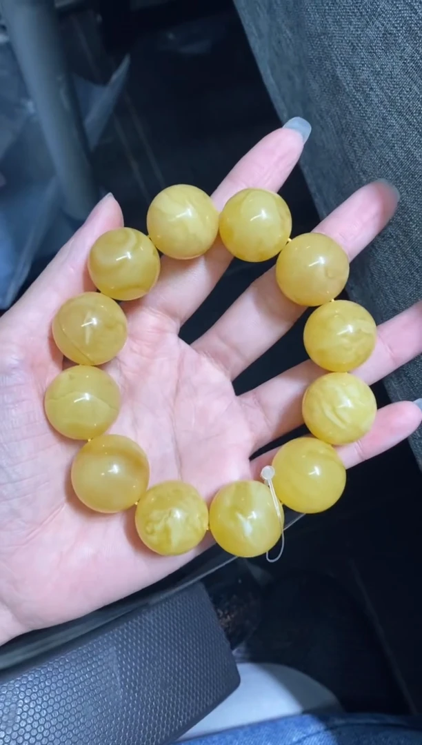 未镶嵌蜜蜡裸石（静）蜜蜡手串
