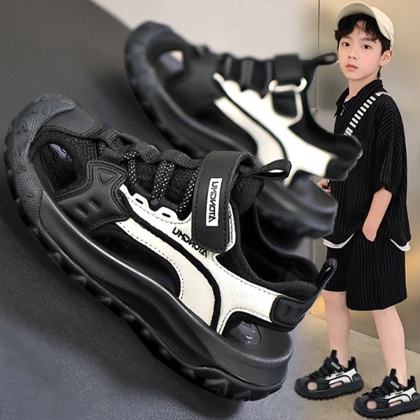 奥特曼童鞋男童凉鞋夏季儿童防滑防臭凉拖中大童镂空透气沙滩鞋