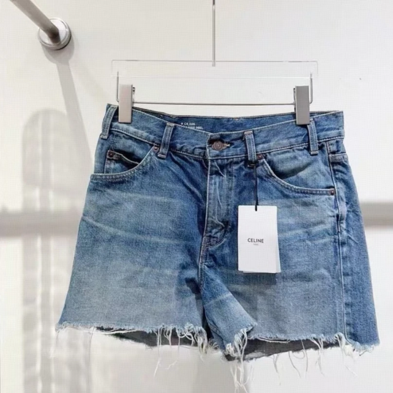 未使用 Celine/思琳 牛仔短裤 蓝色/25