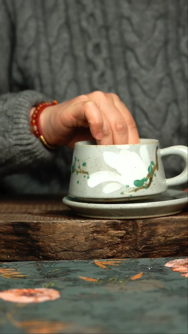 【闪购商品】杯杯釉下彩手工手绘同款陶器