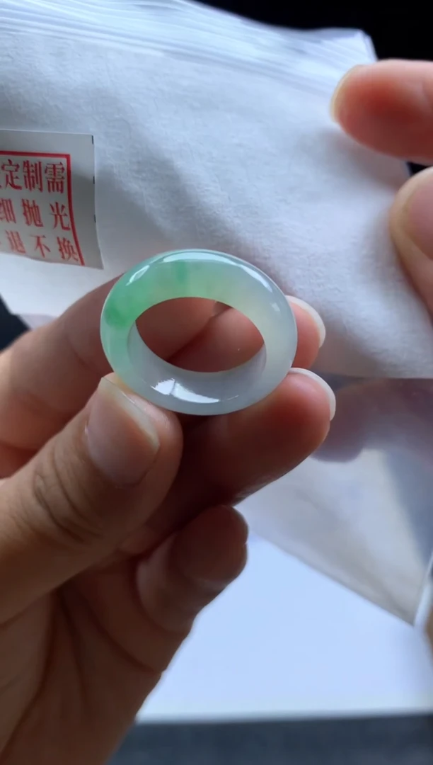 未镶嵌定制翡翠毛货需精细抛光戒圈15#