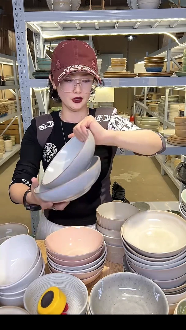 瓷279外贸尾货高温釉下彩陶瓷餐具默认微瑕