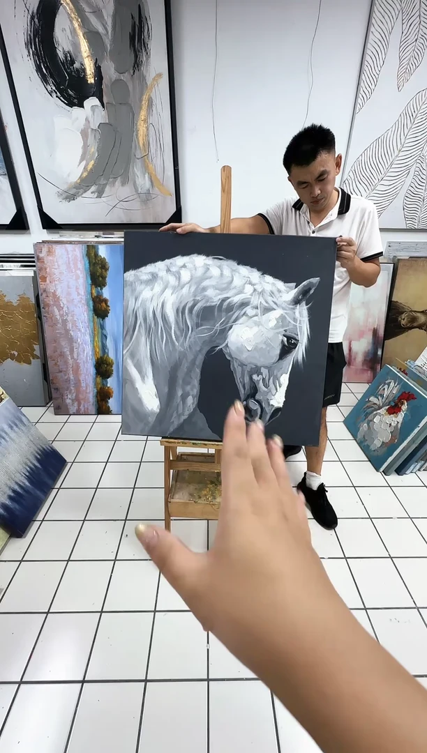 168现代艺术装饰画油画75cm*75cm