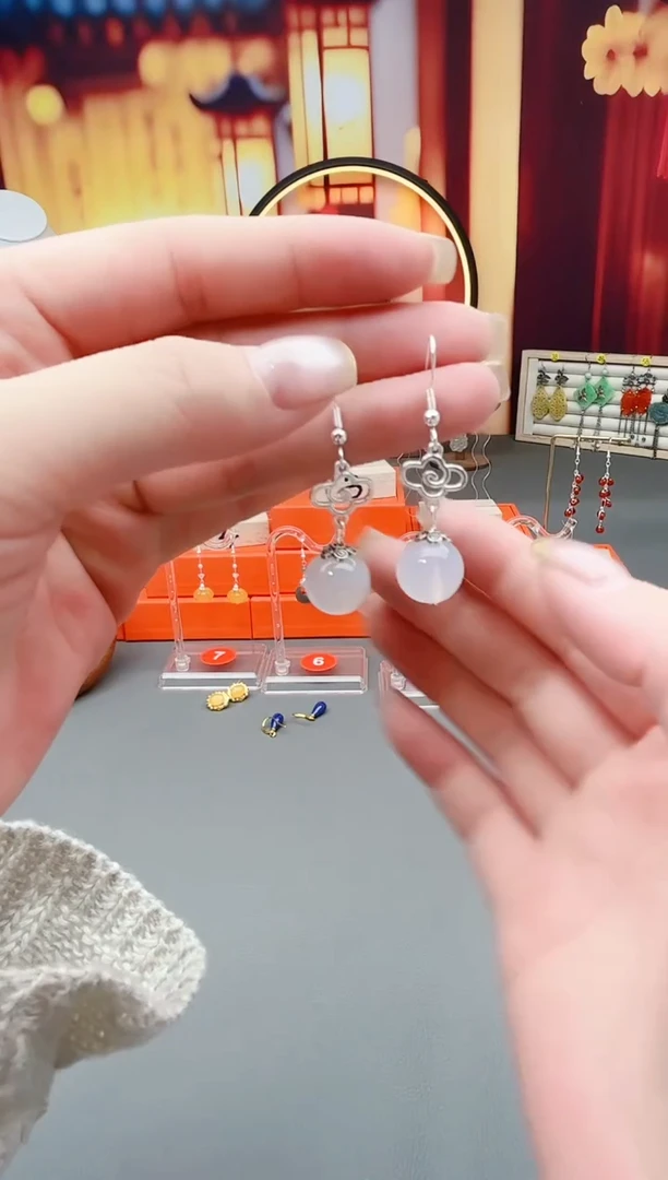 未镶嵌耳钉玛瑙/玉髓101