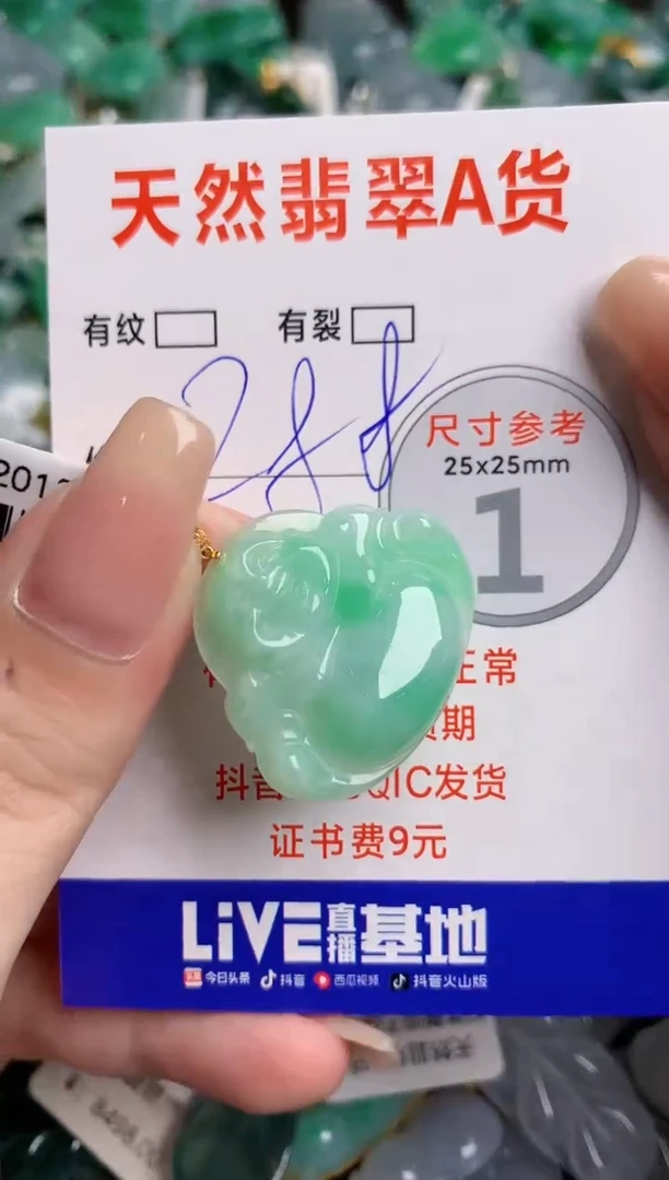 翡翠18K金镶嵌颈饰0818149756