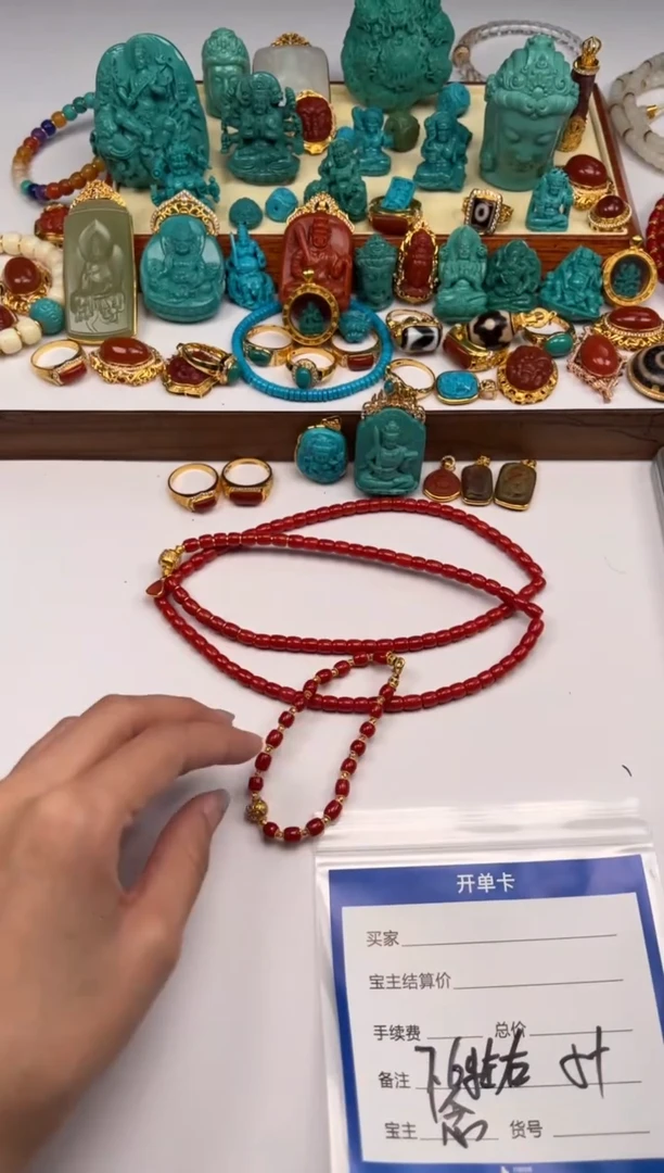 18K金镶嵌手串手串南红玛瑙会***~手串手串