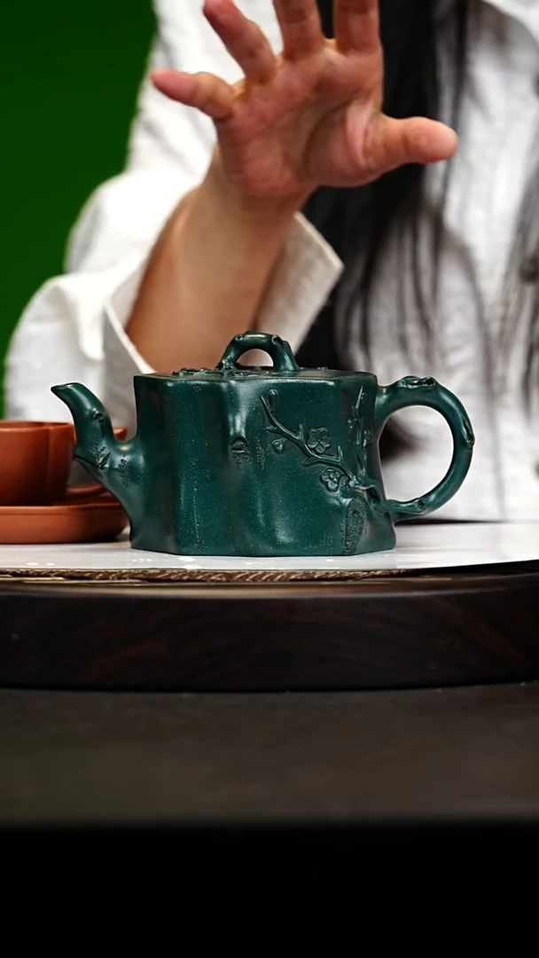 宜兴原矿高端紫砂 蒋氏官绿泥320cc