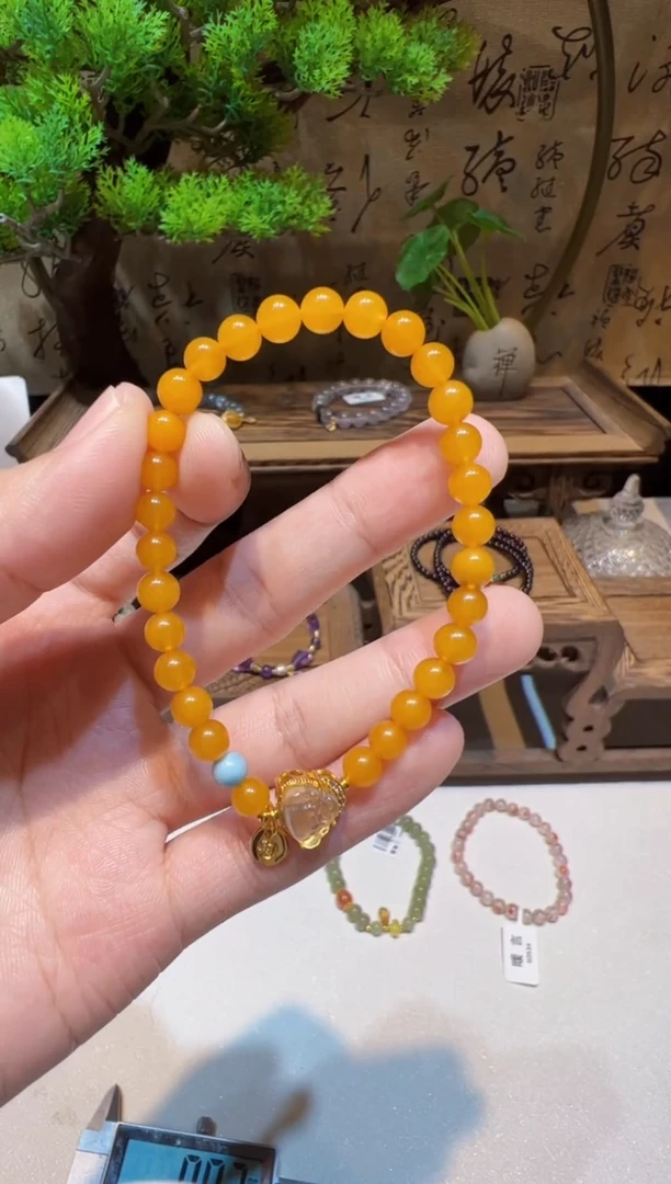 手链琥珀未镶嵌手饰@@
