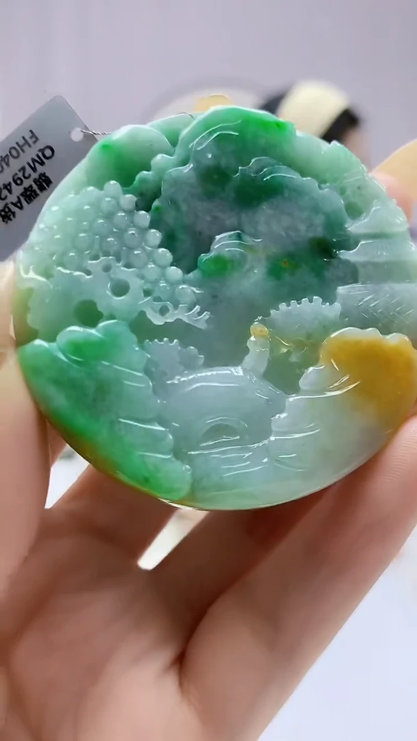 定制翡翠未镶嵌0405DD-毛货挂件101