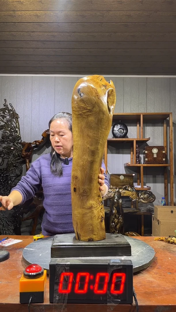 阴沉木乐*烟随行摆件