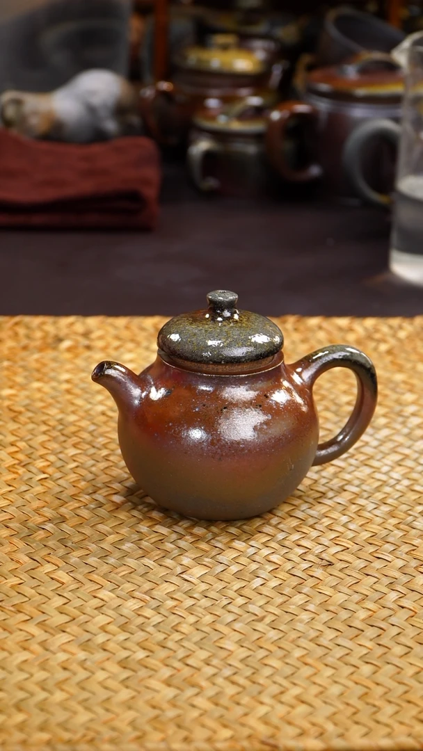 茶壶紫砂纯自然紫砂柴烧