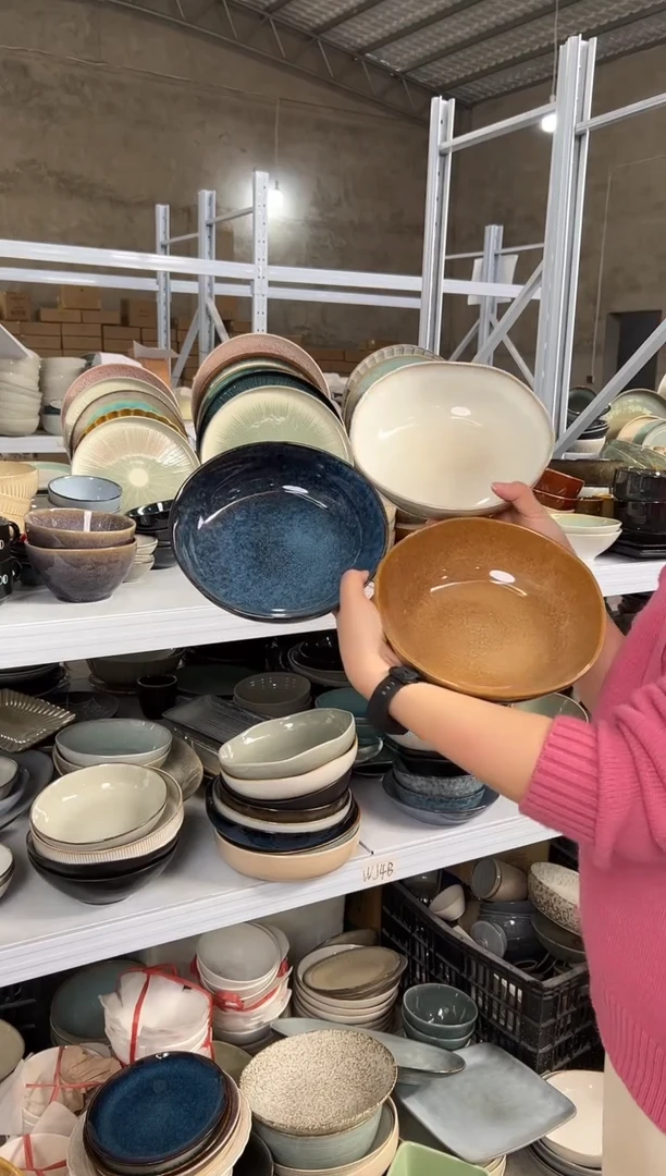 陶瓷外贸尾货瑕疵满20包邮X3菜碗组合