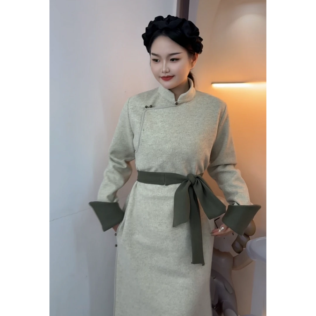 DEJ民族服饰羊绒大衣显瘦
