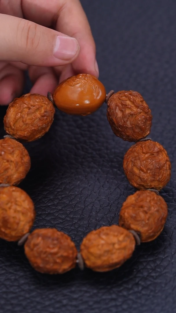 橄榄核其他回血白老九2.5满工八大明王手串