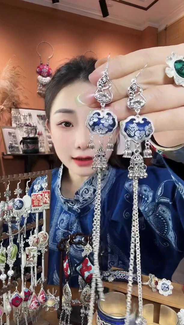 刺绣纯手工民族风耳环