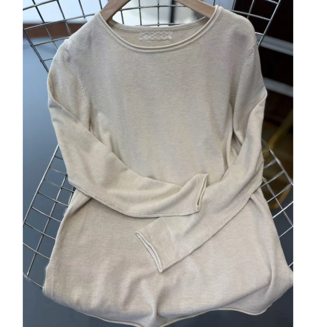 春秋女款纯色长袖打底衫-A0206