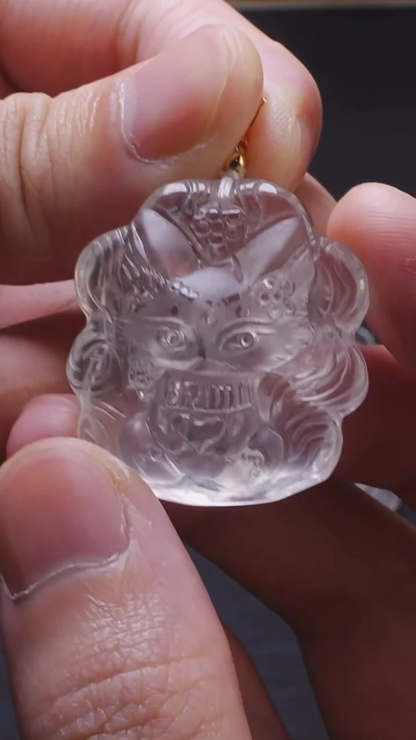 吊坠(不含链)未镶嵌水晶白水晶狐牌吊坠-多样性发其一