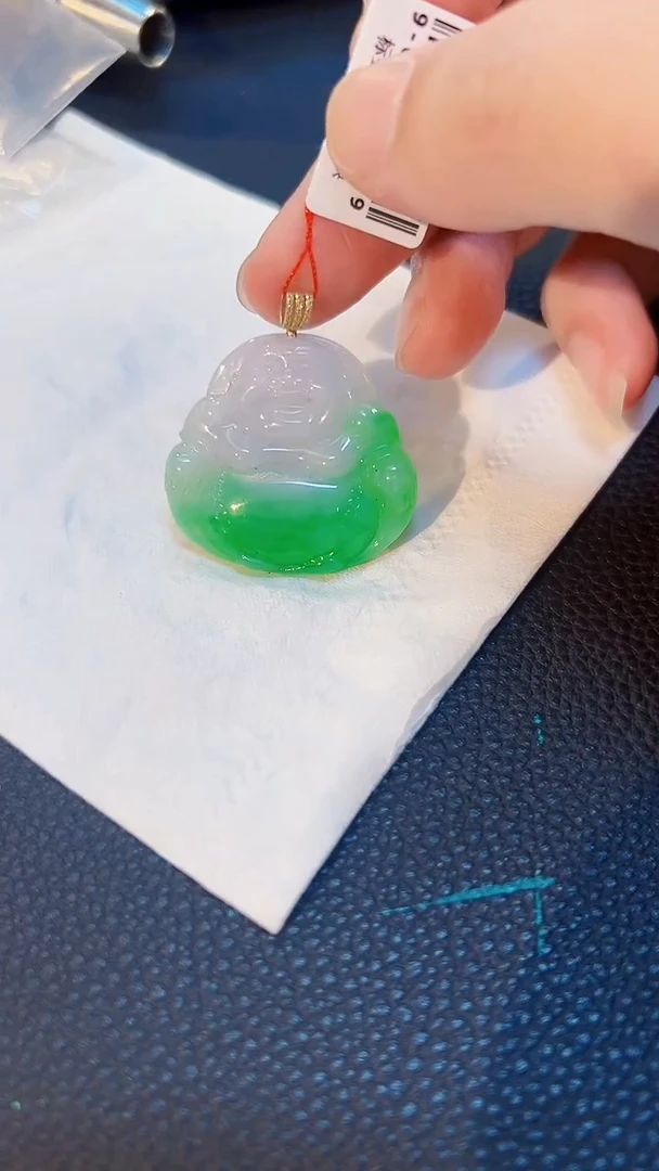 翡翠18K金镶嵌颈饰缅料A货/支持复检/一件