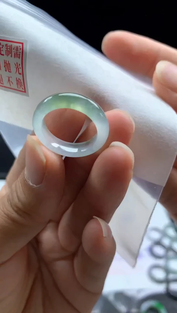未镶嵌定制翡翠毛货需精细抛光戒圈 12#