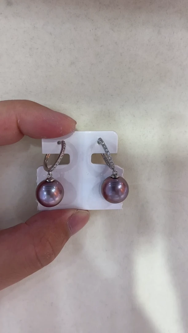 银S925镶嵌淡水珍珠耳饰清货