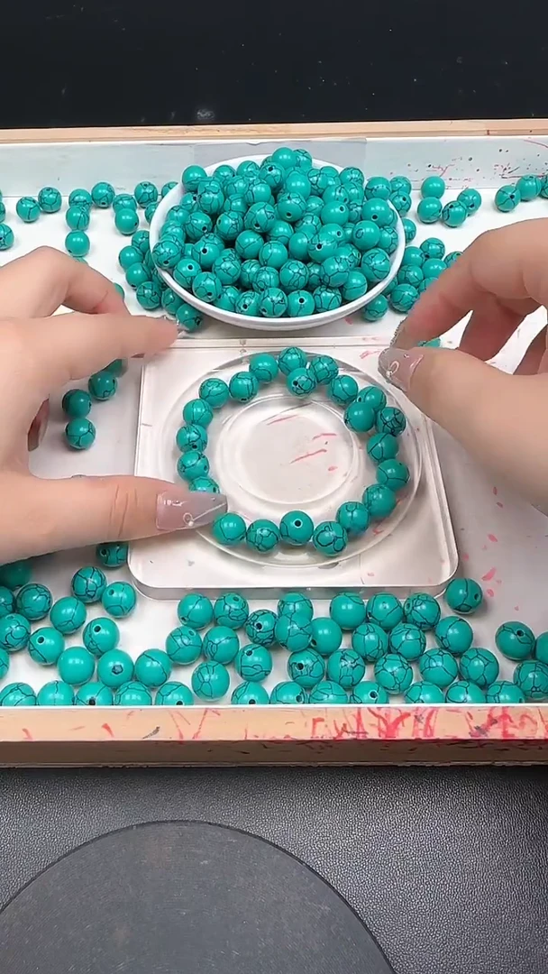 未镶嵌菱锰矿珠宝半成品绿松N1171卡10MM散珠20颗