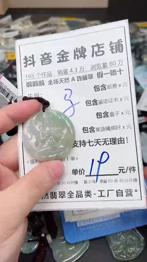 翡翠未镶嵌颈饰全场天然A货翡翠招财玉