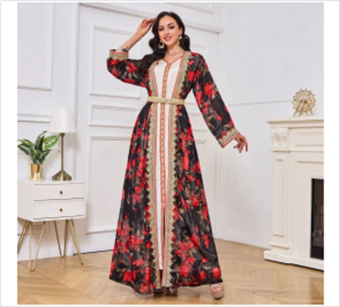 【MT043】时尚新款民族服饰蕾丝连衣裙显瘦礼服包邮进口气质时尚