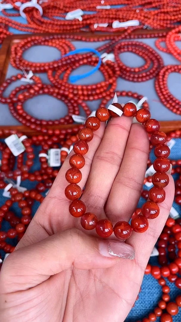 未镶嵌手串南红玛瑙N63凉山瓦西料火焰单圈多样性发其一