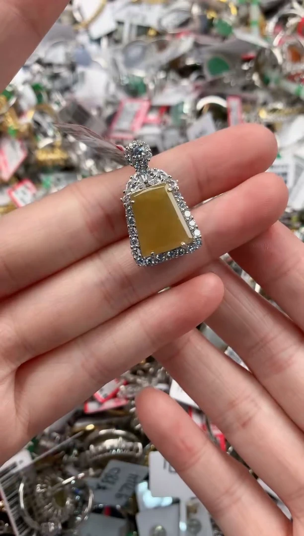 银S925镶嵌戒指翡翠333----9