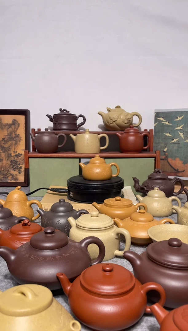 茶壶紫砂蚀**爱宝山墨绿子冶石瓢   刻喜上眉梢