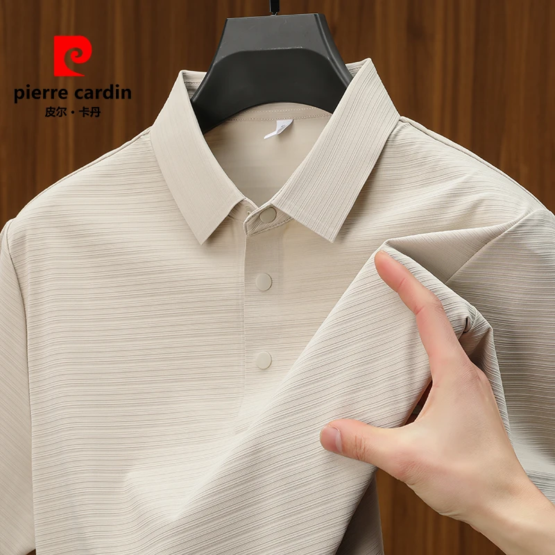 皮尔卡丹男士POLO衫半袖中青年休闲翻领夏季宽松短袖t恤透气上衣